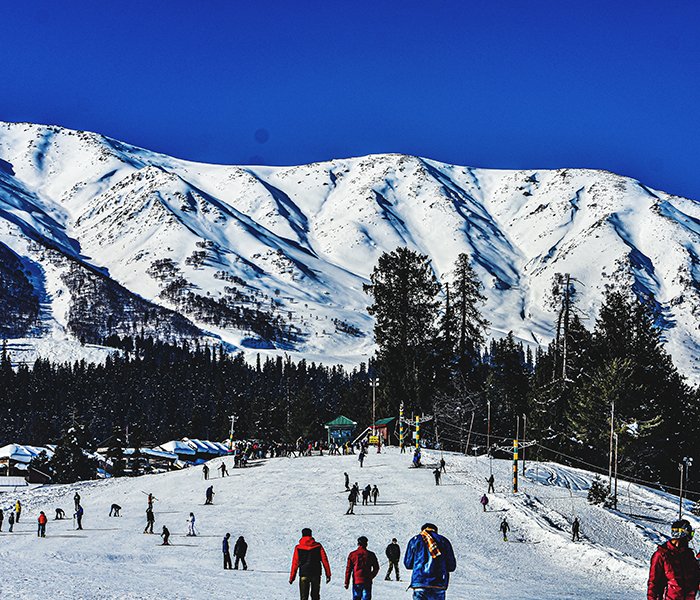 Coimbatore to Kashmir tour package snow activities at Gulmarg