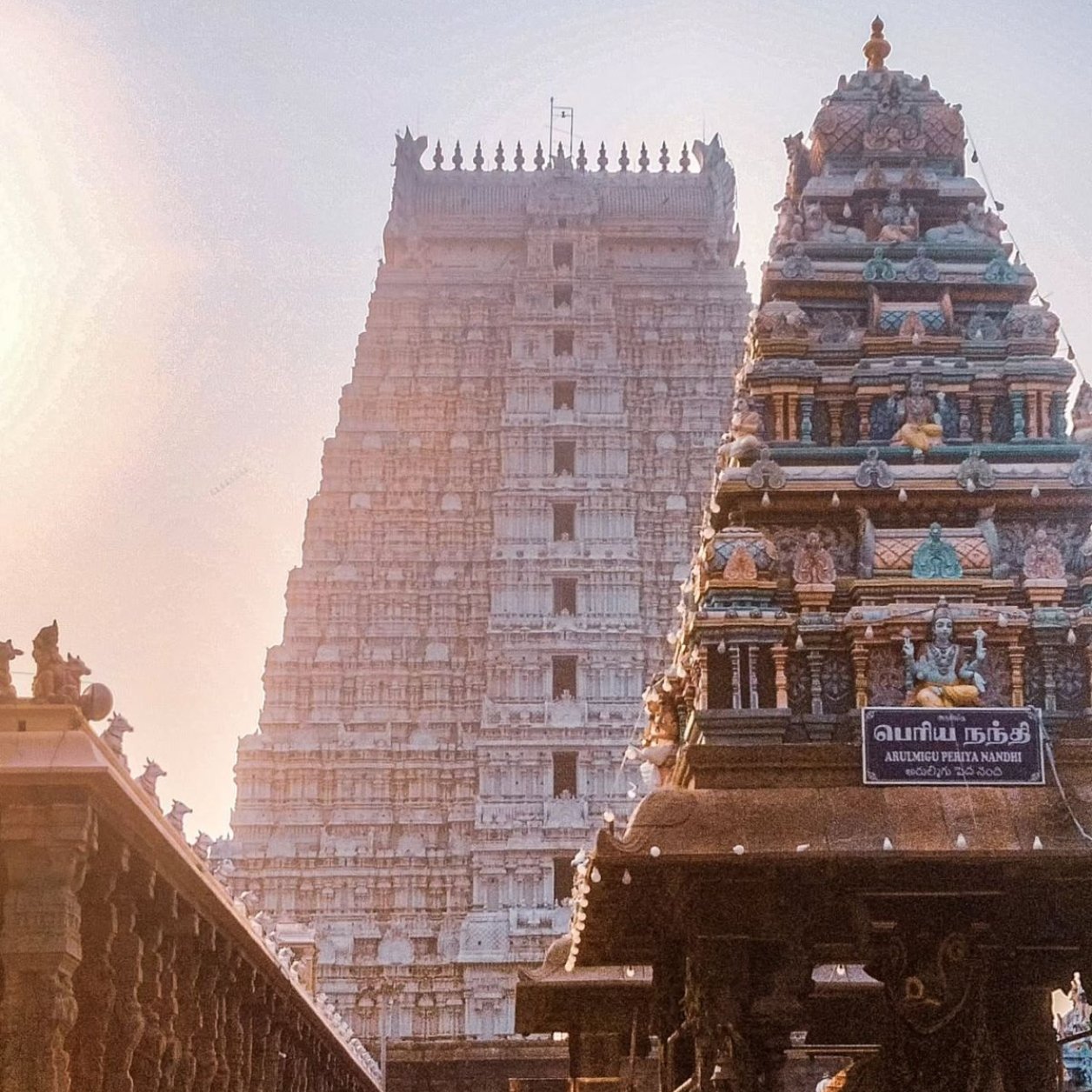 Arunachala Hill view during Girivalam near Tiruvannamalai